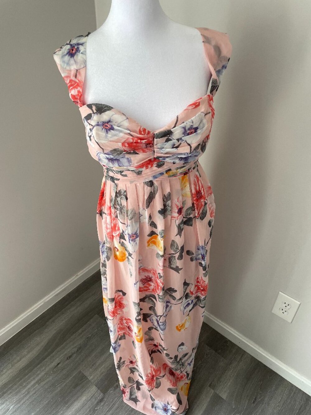 Lulu's Pink Floral Dress - Picture 1 of 4